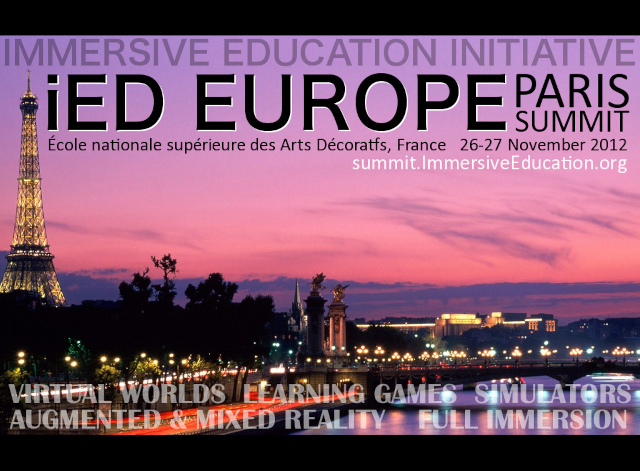 IMMERSIVE 2012 PARIS SUMMIT BANNER : IMMERSIVE EDUCATION